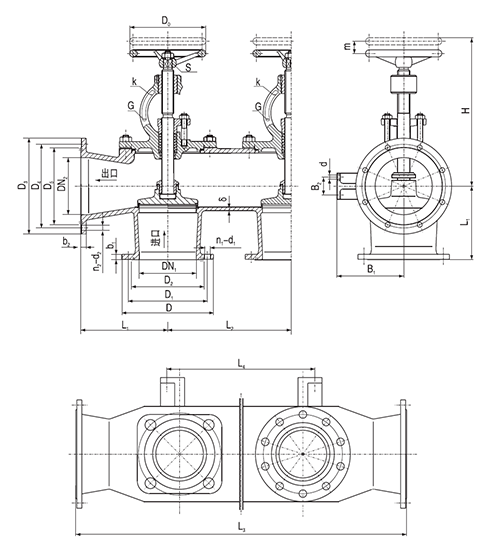 Drawing of GB T1854 Marine Flanged Cast Iron Single Arrangement Suction Stop Box Valve.jpeg Drawing of GB T1854 Marine Flanged Cast Iron Single Arrangement Suction Stop Box Valve.jpeg
